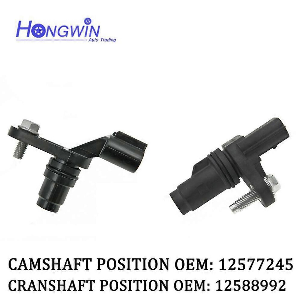 (As show, One size) ONE SET Crankshaft Camshaft Position Sensor For Buick Chevy Chevrolet GMC Pontiac Saab Saturn GM 2006 2007 2008 -2015 12588992