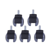 (As show, One size) 5PCS Casters 2 Inch 11mm Furniture Gray  Office Chair Snap Ring