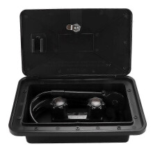 (As show, One size) RV Exterior Shower Box Kit Hot Cold Water Adjustable with Hose Lock Keys for Motorhome Caravan