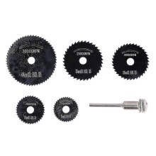 (As show, One size) 6Pcs Circular Saw Blade High Speed Steel Cutting Disc Tool Set Kit for Copper Iron
