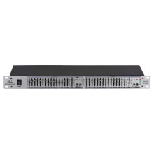(As show, One size) Btuty EQ-215 Dual Channel 15-Band Equalizer 1U Rack Mount 2-channel Stereo Graphic Equalizer 110-240V