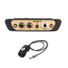 (As show, One size) DOUBLE CJ01L Cajon Box Drum Preamp Pickup Musical Instrument Pickup with Mic 1/4 Inch Jack