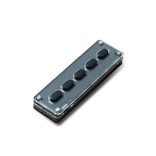(As show, One size) 5 Keys Custom Keypad Macro Programmable Bluetooth Keyboard Copy Paste Rgb Button Gaming Mechanical
