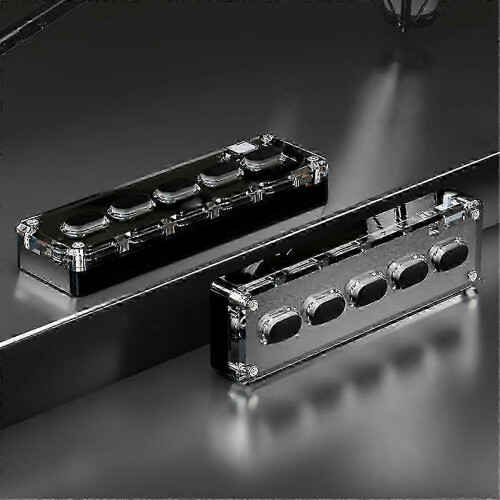 (As show, One size) 5 Keys Custom Keypad Macro Programmable Bluetooth Keyboard Copy Paste Rgb Button Gaming Mechanical 2