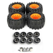 (As show, One size) All Terrain Off Road Skateboard Longboard Wheels Road Damping Wheel Dance Board Round (set Of 4 Con