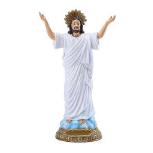 (As show, One size) 8.86 Inch Tall Jesus Statue Sacred Rebirth Figure Resin Sculpture Easter Decor