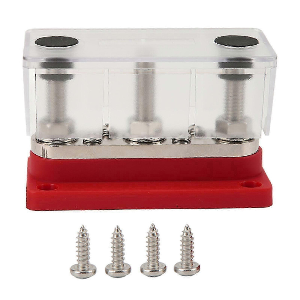 (As Show, One Size) Power Distribution Terminal Block 12?48V 300A Battery Bus Bar For Cars Trucks Rvs Marine Boats Solar System Red 4633396581523