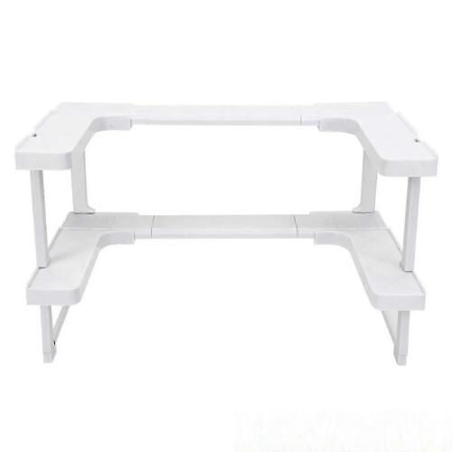 (As show, One size) Stackable Spice Storage Shelf Adjustable Expandable Spice Rack Cabinet Shelves for Pantry Kitchen C