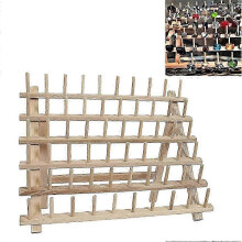 (As show, One size) Wooden Thread Holder 60 Spools Foldable Thread Rack for Embroidery Sewing Hair Braiding