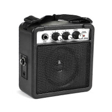 (As show, One size) 5W Mini Guitar Amplifier Amp Speaker with 3.5mm & 6.35mm Inputs 1/4 Inch Output with Volume Tone Adjustment Overdrive