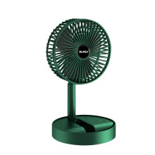 (As show, One size) Foldable Telescopic Fan Wireless Portable Desk Fan USB Rechargeable Built-in Battery 2000mAh Adjustable Height 3 Speeds For Outdoor Household Adjustab