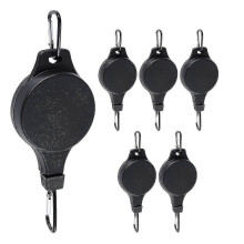 (As show, One size) 6 Pack Plant Pulley Retractable Hanger Plant Pulley Adjustable Height Wheel For Hanging Plants Indo