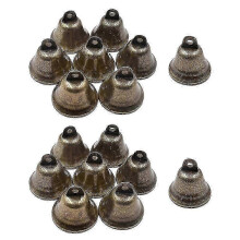 (As show, One size) 16 Pcs Metal Bells Cow Bell Farm Animal Bell Cat Collar Bells Farm Grazing Bells