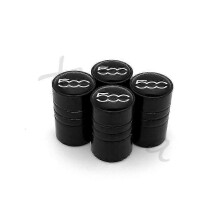 (As show, One size) 4pcs Aluminum Alloy Car Wheel Tire Valve Caps Air Tyre Stem Cover Case Plugs Airtight For Fiat 500 2007-2015 Styling Accessories