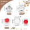 (As show, One size) 100 Sets Cover Button Kit with Tools,Fabric Button Making Kit,Fabric Cloth Covered Flat Back Buttons Maker,B 4