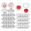 (As show, One size) 100 Sets Cover Button Kit with Tools,Fabric Button Making Kit,Fabric Cloth Covered Flat Back Buttons Maker,B 1
