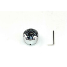 (As show, One size) Universal 7/8 Quot Watch Aluminum Luminous Waterproof Chrome Motorcycle Bike Handlebar Mount Quartz Clockclock Black Accessories