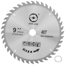 (As show, One size) Saw Blade Alternate Teeth Sharping Woodworking Carbide Cutting Tools 9 x 40T 230mm