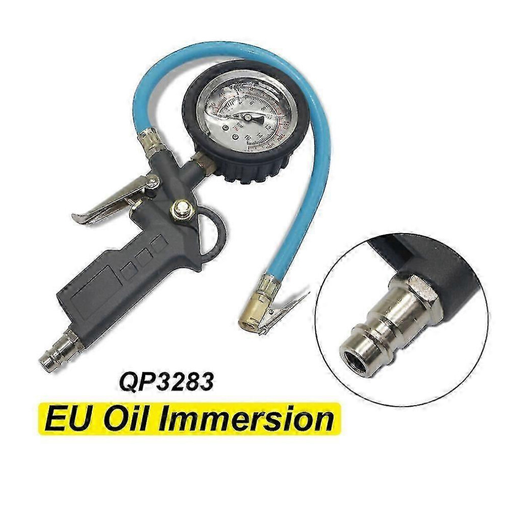(As Show, One Size) Neoteck Digital Car Eu Tire Air Pressure Inflator Gauge Lcd Display Led Backlight Vehicle Tester Inflation Monitoring Manometro Black 4633396587457