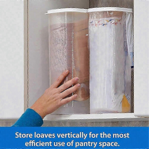 (As show, One size) Transparent Bread Box Plastic Fresh-Keeping Toast Storage Holder with Lid Bread Crisper Bread Storage Container,D 2
