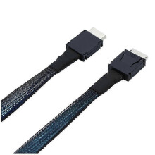 (As show, One size) PCIE Oculink SFF 8611 4I to MINI SAS SFF-8611 4I Server Super Speed Cable Data Extension Cable Data Transfer Line 1m