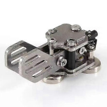 (As show, One size) Mini CW Morse Key Double Paddle Code Keyer in Aluminium Alloy for Practise Beginner CW Telegraph Shortwave Radio
