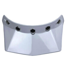(White, One size) Universal 5-Snap Visor for Open Face Motorcycle Helmet Wind Flip Up Visor Shield Motorcycle Helmet Cap Tongue