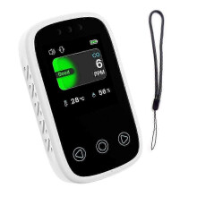 (As show, One size) Travel Carbon Monoxide Detector Rechargeable Co Alarm Portable Mini Camping Tent Alarm With Color Hd Screen,white