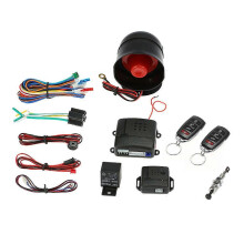 (As show, One size) Universal Car Vehicle Security System Burglar Alarm Protection Anti-theft System 2 Remote