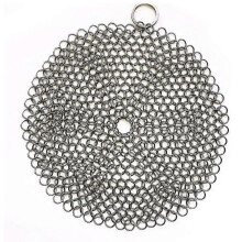 (As show, One size) Stainless Steel Cleaner, Scrubber for Pan Pre-Seasoned Pan Dutch Ovens Waffle Iron Pans Scraper