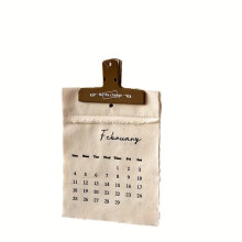 (BJ1818-2) Cute Calendar 2025 Creative Canvas Hook Calendar Wall Decoration Party Festival DIY Decoration