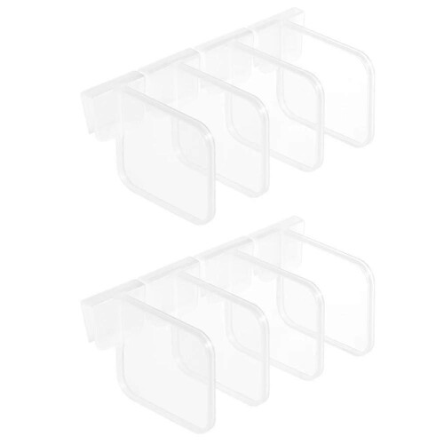(As show, One size) Plastic Refrigerator Dividers Organizer Adjustable Snap-on Storage Box Refrigerator Pantry Grid