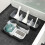 (As show, One size) Plastic Refrigerator Dividers Organizer Adjustable Snap-on Storage Box Refrigerator Pantry Grid 5