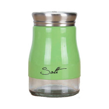 (As show, One size) Stainless Steel Salt and Pepper Shakers with Glass Bottom, Modern Kitchen Accessories