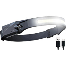 (As show, One size) LED Headlamp, 350 Lumens, Lightweight Head Lights, Weatherproof Type C Rechargeable Head Lamp