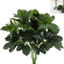 (As show, One size) Artificial Shrubs Plants Fake Silk Schefflera Bushes Real Touch Faux Greenery Leaf Arrangements