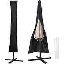 (As show, One size) Umbrellas Protective Cover Heat Resistant Parasol Cover,190cm,Black