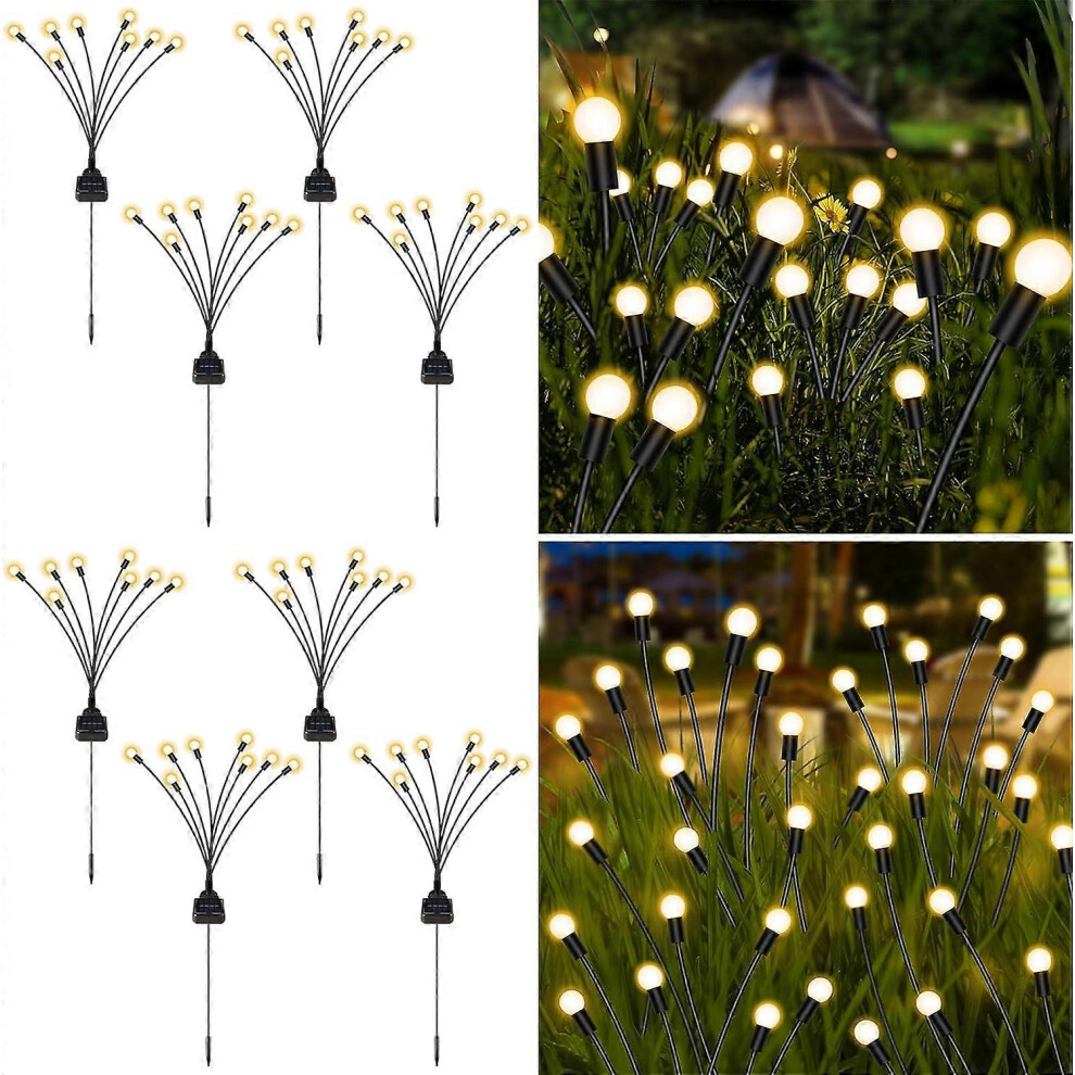 (As show, One size) 2 Pack Solar Garden Lights, New Upgraded 8 LED Firefly Lights Solar Outdoor Waterproof, High Flexibility Swaying Lights, Warm Whit-image-OPC-PHK8VHV-NEW