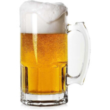 (As show, One size) Extra Large Beer Mug 1000ml, Large Glass Mugs With Handle, German Beer Stein Super Mug(1pcs)