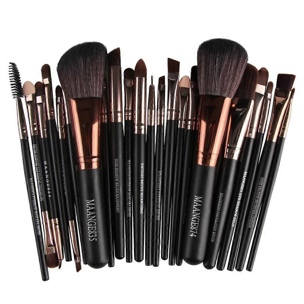 (As show, One size) Make Up Brushes Professional Makeup Brushes Set 22pcs Foundation Blending Blush Eyeliner Face Powder Brushes Eye Shadow