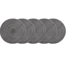 (As show, One size) Round Placemats Farmhouse Boho Placemats Cloth Placemat Rustic Woven Placemats for Dining Table Set