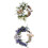 2x Simulated Easter Wreath with Cross Round Garland for Front Door 1