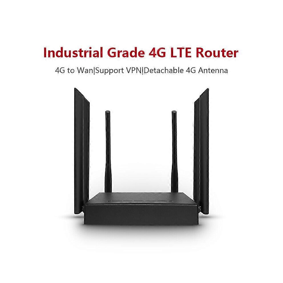 (As show, One size) DBIT Industrial Grade 4G Wifi Router Metal LET Router With SIM Card 4G Broadband Automatic Switching 30 Machines Support VPN