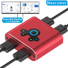 (As show, One size) USB 3.0 HDMI Splitter Extend Display Mode USB to HDMI 1 In 2 Out Video Distributor Extend Screen for Laptop Computer PC