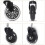 (As show, One size) Heavy Castor Wheels2.5 Casters (Color : 5pcs) 2