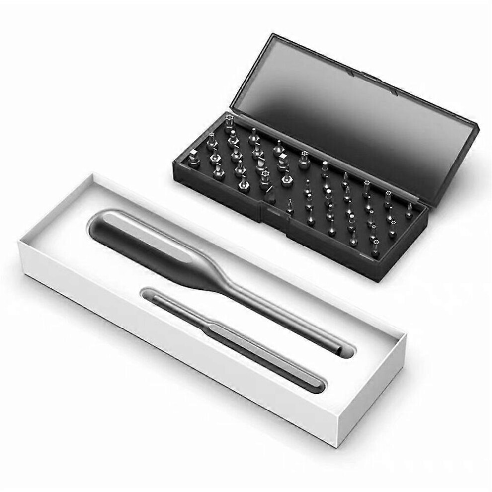 (As show, One size) 42-in-1 Screwdriver Set Manual Precision Screwdrivers with 2 Metal Handles and 40 Bits Home DIY S2 Alloy Steel Screwdriver Kit-image-OPC-PHK8ZX6-NEW