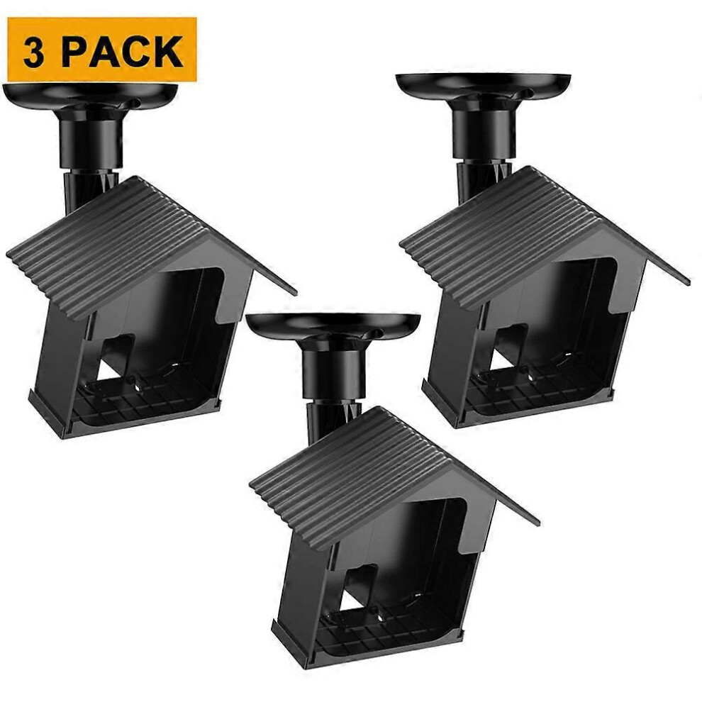 (3 Pack-Black, One size) for Blink XT Camera Waterproof Wall Mount Bracket with Protective Case Rainproof UV-proof 360 Degree Swivel(UK Plug Version)