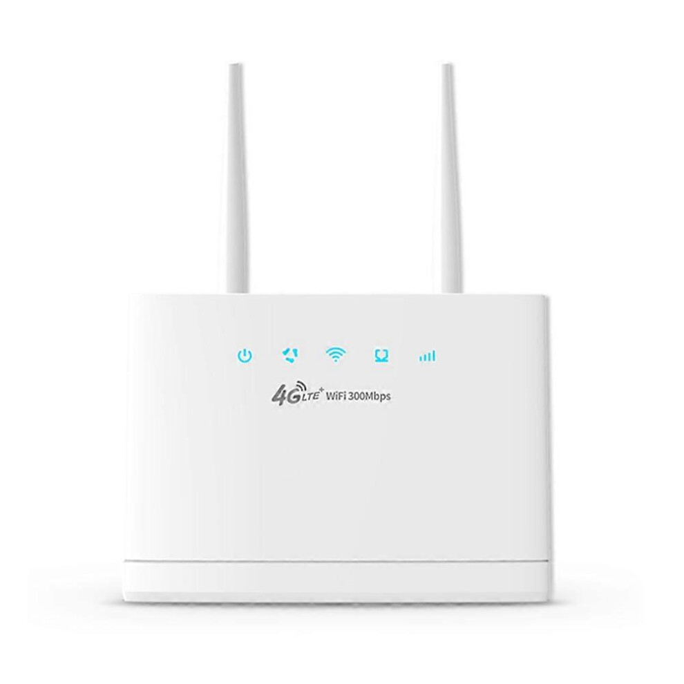 (UK Plug, One size) R311 4G Router Wireless Modem External Antennas 300Mbps Mobile Hotspot Internet Connection Fast Ethernet Ports for Home