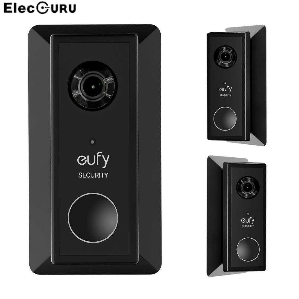 (As show, One size) Wall Plate for Eufy Battery Video Doorbell,Stylish Doorbell Panel 35 degrees Left and Right Adjustment Bracket Sturdy Durable