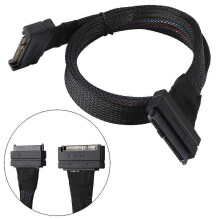 (As show, One size) 68pin U.2 U2 SFF-8639 NVME PCIe SSD Male to Female Extension Cable 50cm